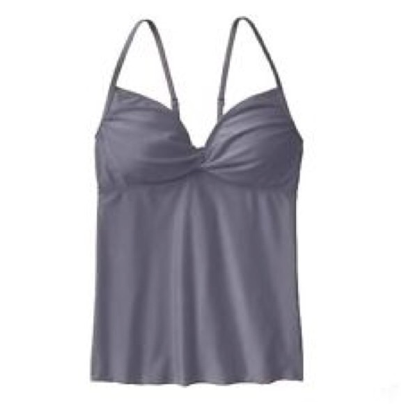 Athleta Other - Athleta Knot Front Tankini Small Asphalt Grey